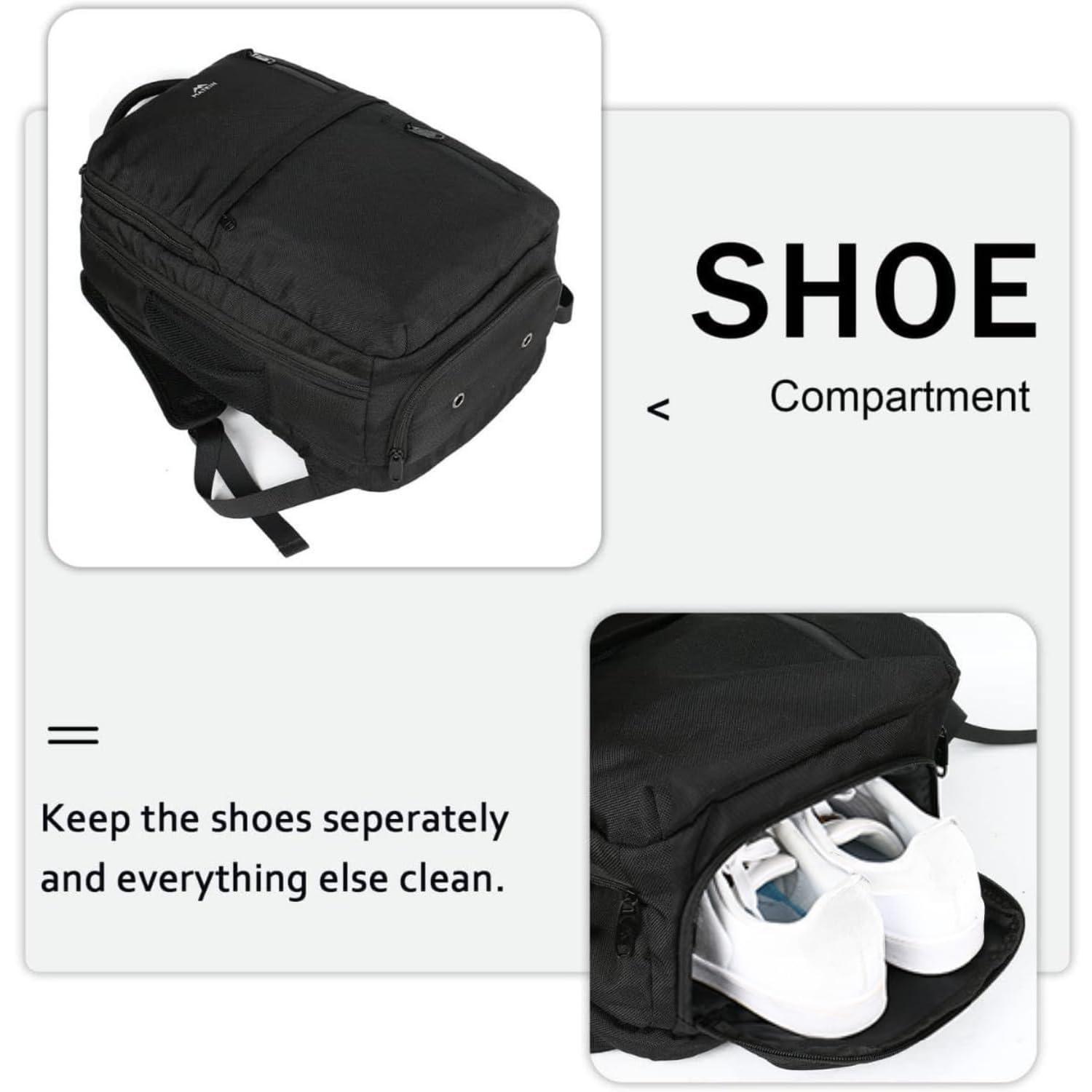 MATEIN MATEIN Carry on Backpack, Extra Large 40L Flight Approved Travel Laptop Backpack with USB Port,Rolling Backpack, 17 Inch Travel Laptop Backpacks with Wheels,