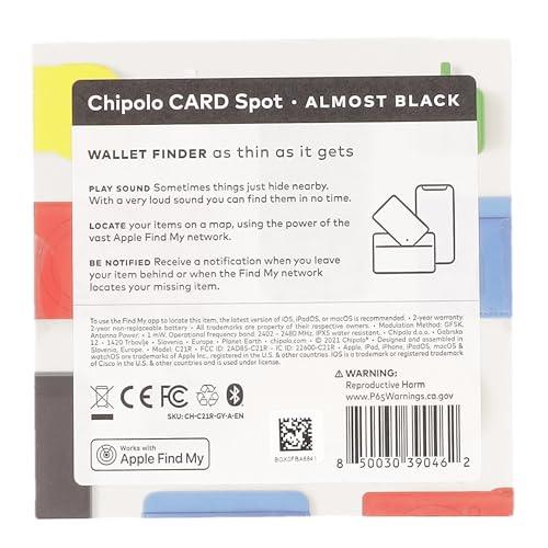 Chipolo Chipolo Card Spot - Wallet Tracker, Bluetooth Finder for Wallet, Passports - Works with The Apple Find My app (iOS ONLY)