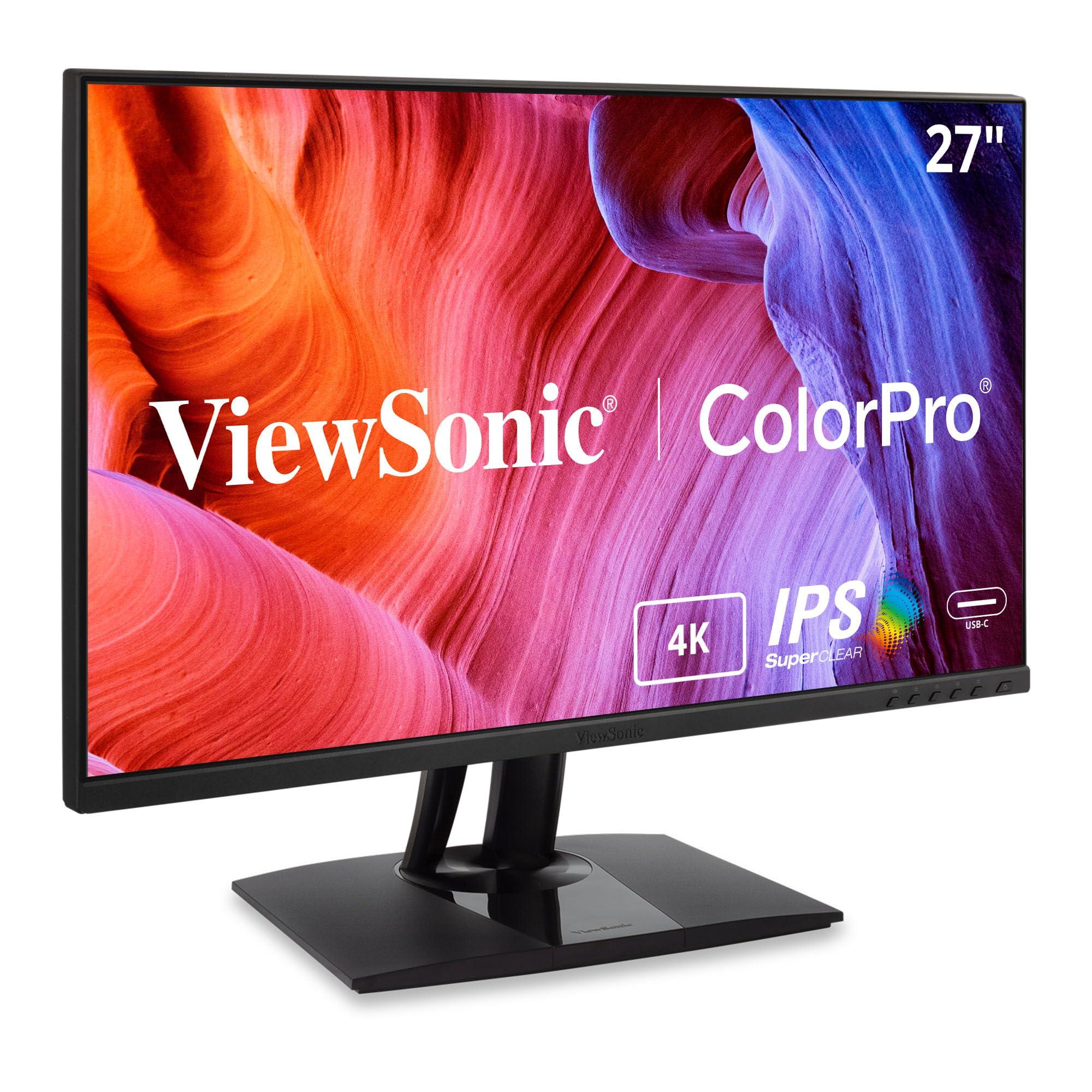 ViewSonic ViewSonic VP275-4K 27 Inch IPS 4K UHD Monitor Designed for Surface, Advanced Ergonomics, 100% sRGB, 60W USB C, HDMI and DisplayPort