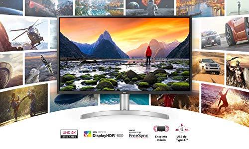 LG LG 32UL750-W Monitor 32" 4K UHD (3840 x 2160) Vesa Display, HDR 600, DCI-P3 95%, Radeon FreeSync, USB Type-C, On Screen Control / Screen Split - Silver
