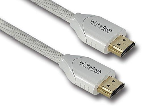 WiRoTech WiRoTech HDMI Cable 4K Ultra HD with Braided Cable, HDMI 2.0 18Gbps, Supports 4K 60Hz, Chroma 4 4 4, Dolby Vision, HDR10, ARC, HDCP2.2 (10 Feet, White)