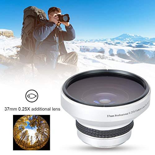S erounder 37mm 0.25X Super Fisheye Lens Additional Lens,Aluminum Alloy 2 Part Removable Macro Close-up Shooting Fisheye Effect Wide View Optical Glass Camera Photography Lens, is for 37mm Camera Lens Default