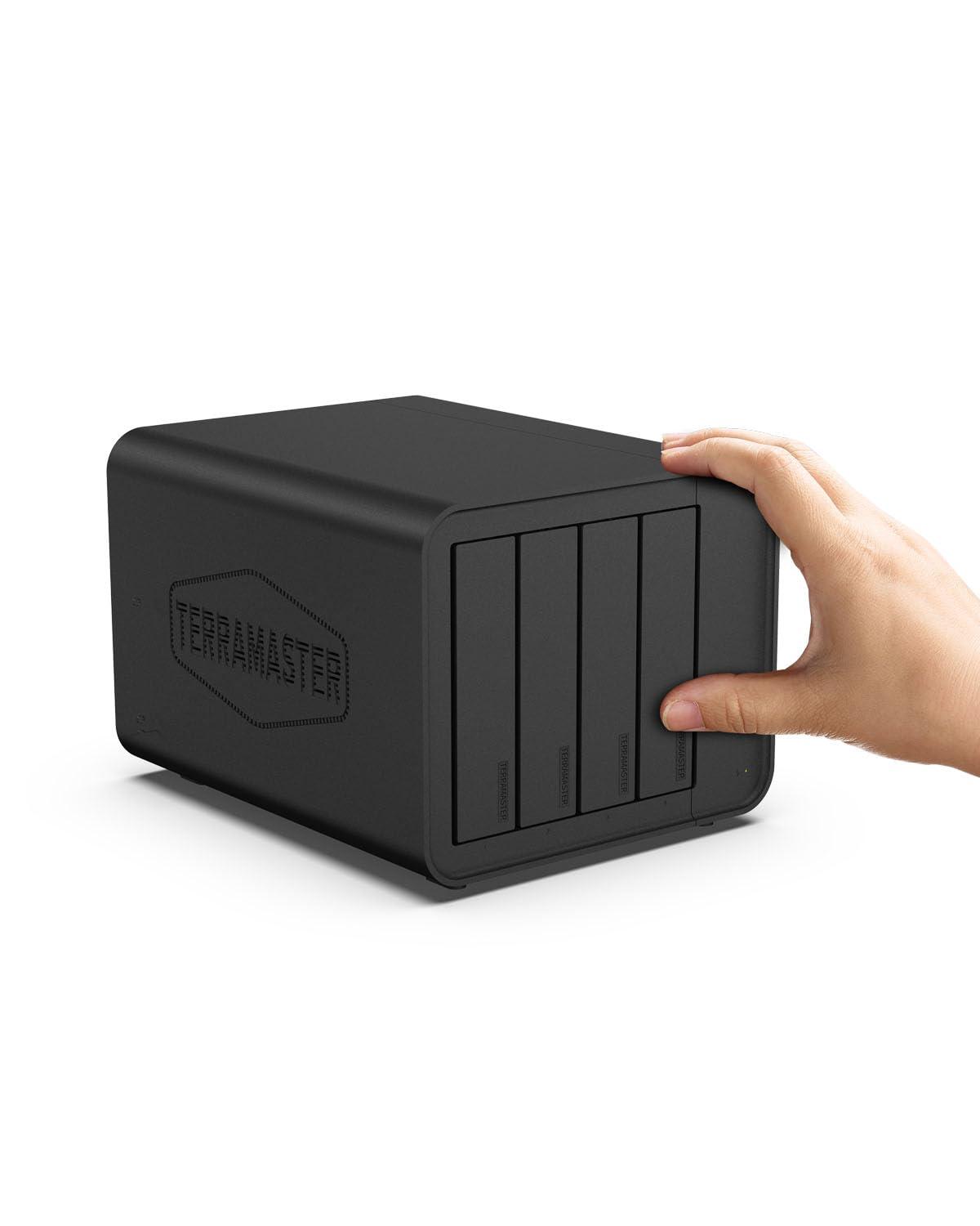 TERRAMASTER TERRAMASTER F4-424 Max NAS Storage - 4Bay Core i5 1235U 10-Cores 12-Threads, 8GB DDR5 RAM, Dual 10GbE Ports, Network Attached Storage Peak Performance for Business (Diskless)