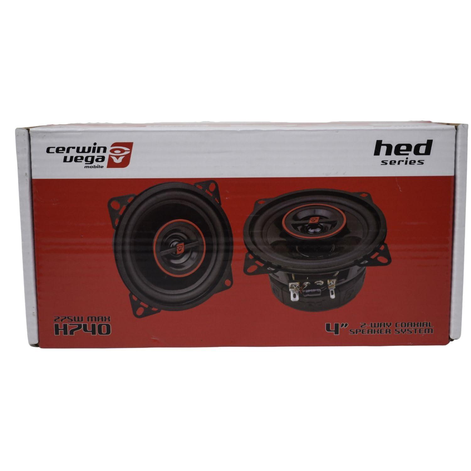 Cerwin-Vega CERWIN-Vega Mobile H740 HED(R) Series 2-Way Coaxial Speakers (4\", 275 Watts max), Black