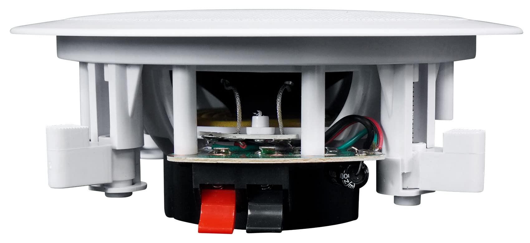 Rockville Rockville HC55-16 5.25" 300W in-Ceiling Speakers 16 Ohm, White, High Power Audio, Paintable Grille, Easy Install, Perfect for Home Theater