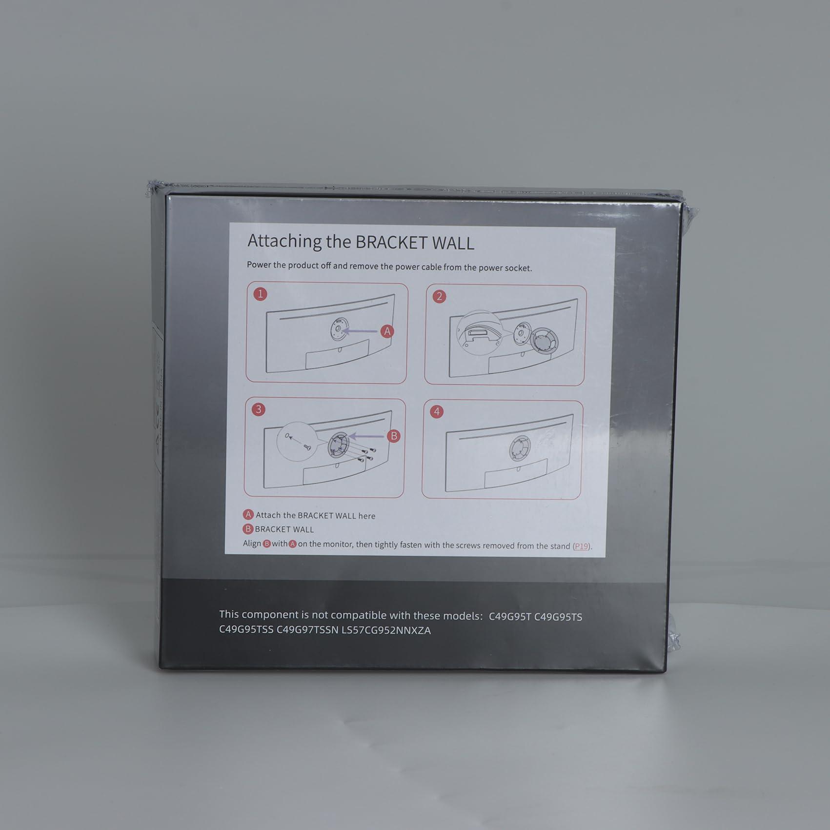 Tjyuze BN96-42913A/BN61-14898A Wall Mount Adapter Bracket Compatible with Samsung Odyssey G6 VESA G7 27\" 28\" 32\" 49\" LC27G75T S28BG702EC LC32G75T C49HG90D C49J890D S49A950UIC C49RG90SSN