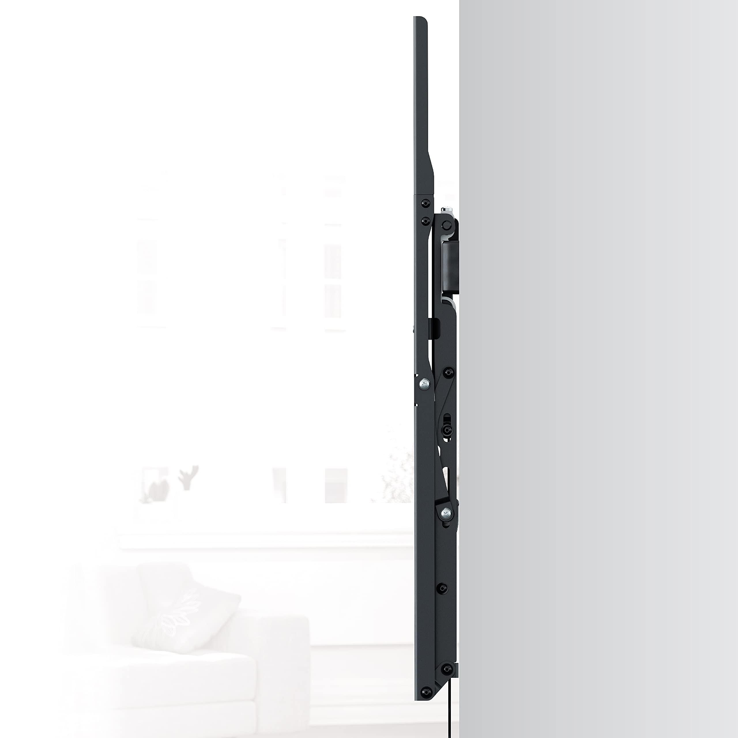 AVF AVF JXPL601-A Super Slim TV Wall Mount w Advanced Tilt. Silver, Black. Fits 37\", 39\", 40\", 42\" 43\", 46\", 47\", 50\", 52\", 55\", 58\", 60\", 65\", 70\", 75\", 80\", 82\", 85\", 86\", 88\", 90\", to 132lbs