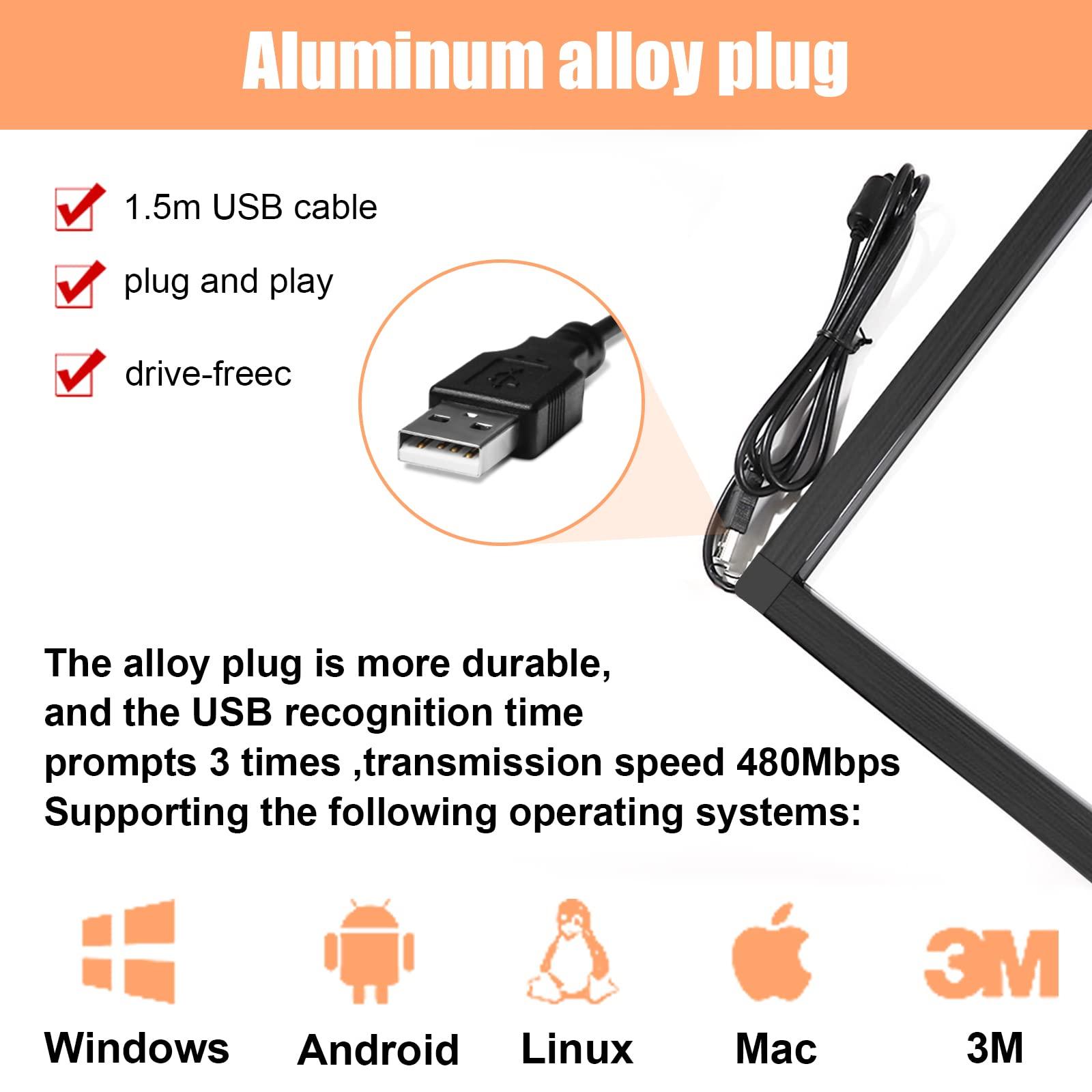 Senisway Senisway Infrared Touch Screen Frame 42 Inch 10 Points Multi-Touch, IR Touch Screen Without Glass, USB Interface, for LCD Monitor for Touch Monitor TV Touch Whiteboard