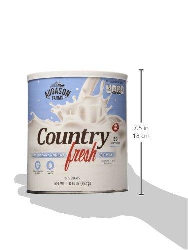 Augason Farms Augason Farms Country Fresh Instant Nonfat Dry Milk Can, Emergency Food Supply, Everyday Meals, 39 Servings