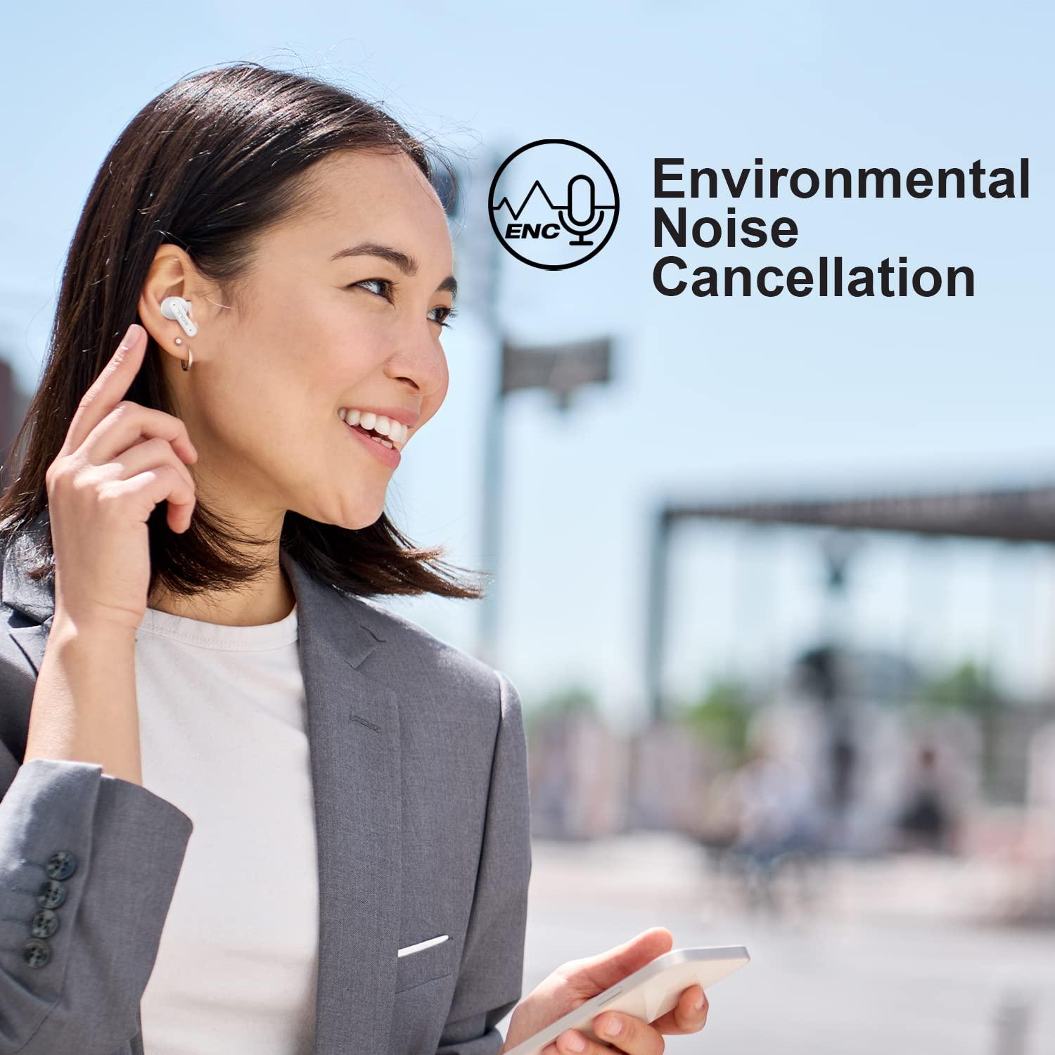 Soul Electronics Soul Environmental Noise Cancelling Wireless Earbuds IPX4 Waterproof Bluetooth in Ear Headphones with Powerful Bass, 30H Playtime, Low Latency for Gaming, Movies (Blue)