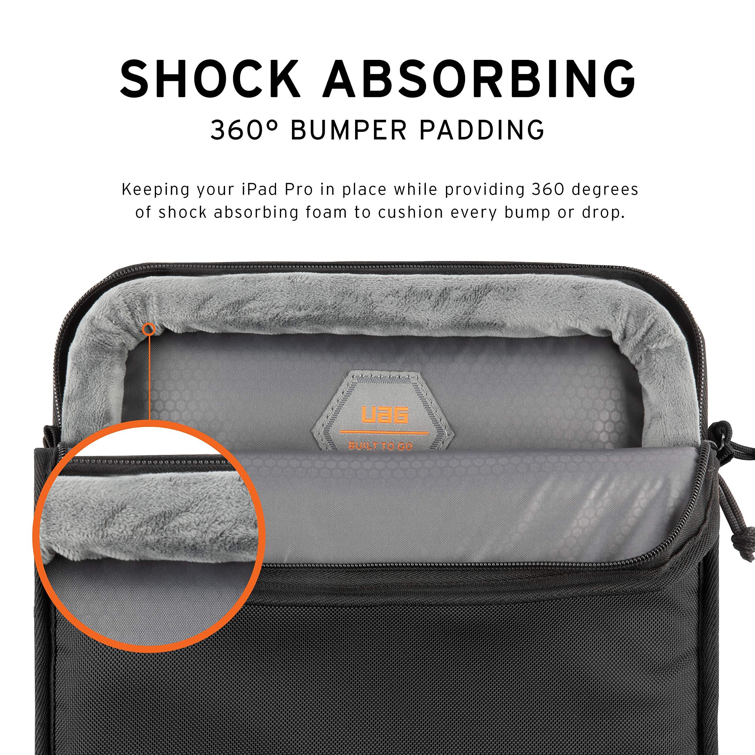 URBAN ARMOR GEAR URBAN ARMOR GEAR UAG Compatible with iPad Pro 11\" 2-5th Gen 2020-2024 (A2836 A2837 A3006) iPad Air 11\" 6th Gen 2024 Shock Sleeve Lite Case Durable 360 Degree Protection Impact Resistant, Black