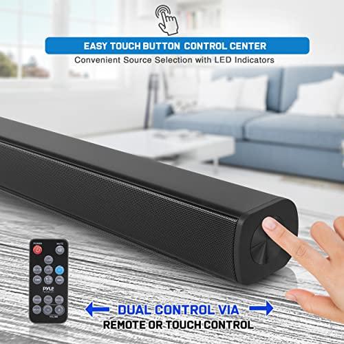 Pyle Pyle Wave Base Sound bar with Bluetooth for TV Tabletop Digital Audio Speaker System/Home Theater, Gaming, Projectors, with Remote Control, Inputs AUX, Optical in, USB - PSBV110B