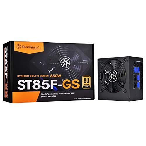 SilverStone Technology SilverStone Technology 850W Computer Power Supply PSU Fully Modular with 80 Plus Gold & 140mm Design Power Supply (SST-ST85F-GS-V2)