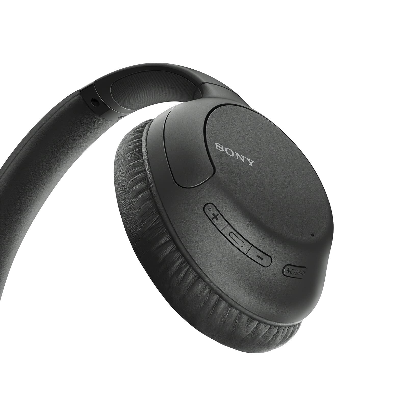 Sony Sony Noise Canceling Headphones WHCH710N: Wireless Bluetooth Over The Ear Headset with Mic for Phone-Call and Alexa Voice Control, Black