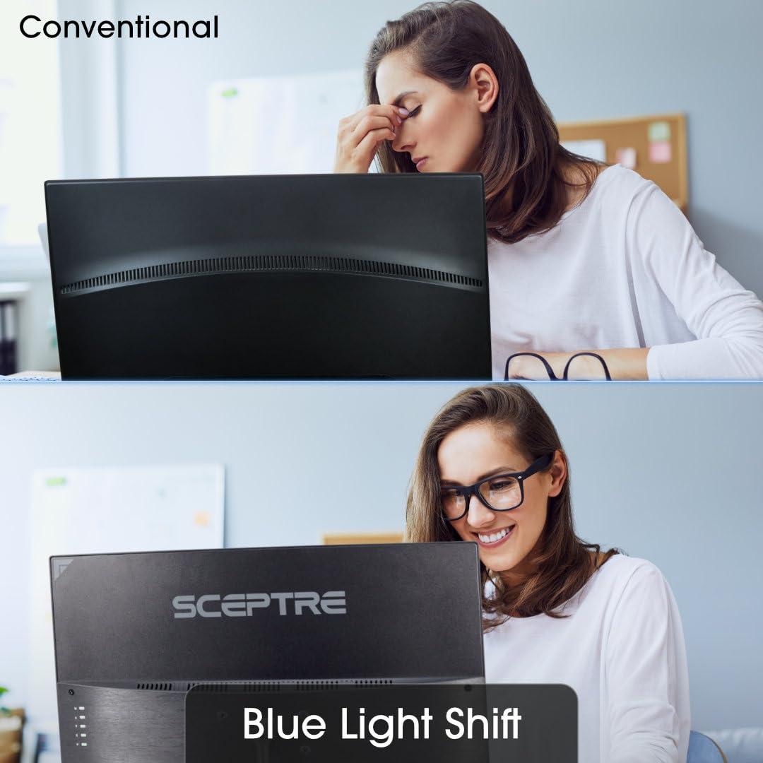 Sceptre Sceptre Curved 24.5-inch Gaming Monitor up to 240Hz 1080p R1500 1ms DisplayPort x2 HDMI x2 Blue Light Shift Build-in Speakers, Machine Black 2023 (C255B-FWT240)