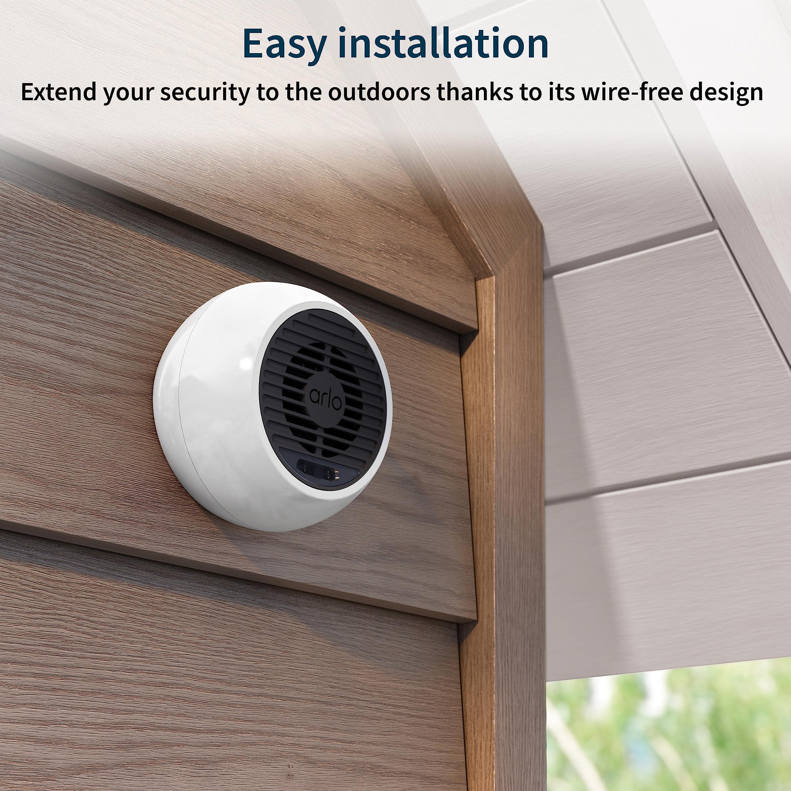 Arlo Arlo Wire-Free Outdoor Siren Weather Resistant, Built-in Siren, Strobe Light, Compatible with Arlo Home Security System SLB1001