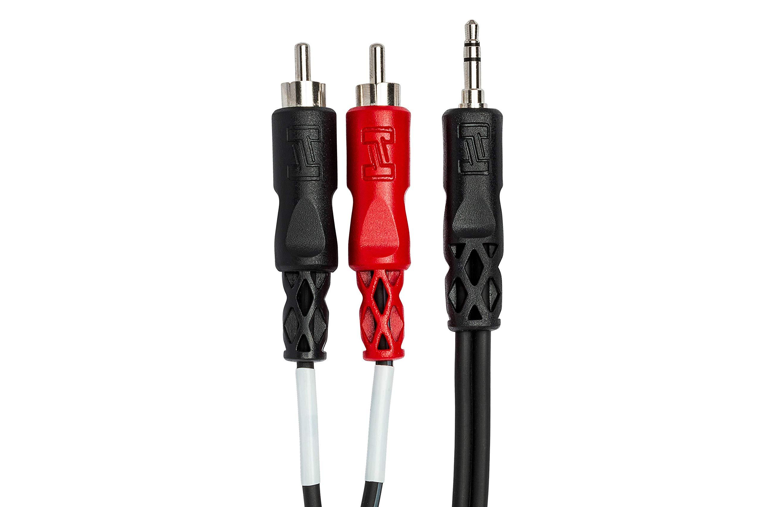 HOSA Hosa CMR-225 Stereo Breakout Cable - 3.5mm TRS Male to Left and Right RCA Male - 25 foot