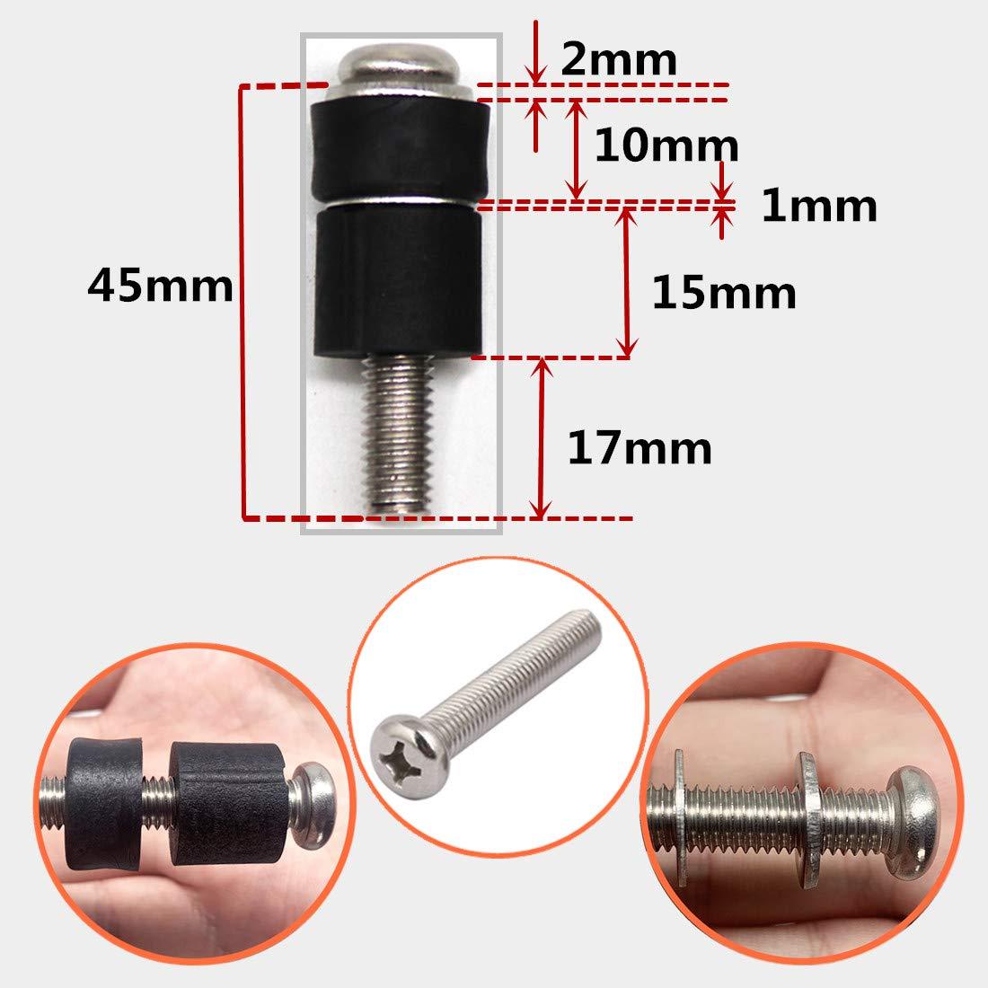 Adiyer Adiyer M8 Screws for Samsung TV Wall Mount 304 Stainless Steel M8 x 45mm TV Mounting Bolts Screws for Samsung TV with 25mm Long Spacers