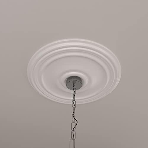 Ekena Millwork Ekena Millwork CM21RE Reece Ceiling Medallion, 21"OD x 1 1/4"P (Fits Canopies up to 6 3/4"), Factory Primed