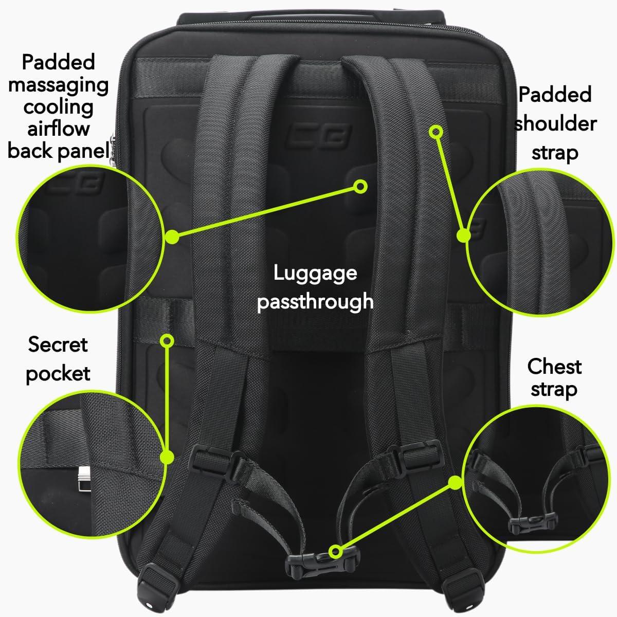 Cyber Backpack Cyberbackpack 2.0: Durable, Anti-Theft, Stylish, Expandable and Functional Laptop Backpack for Business, Gaming, and Travel with USB Charging for Men and Women