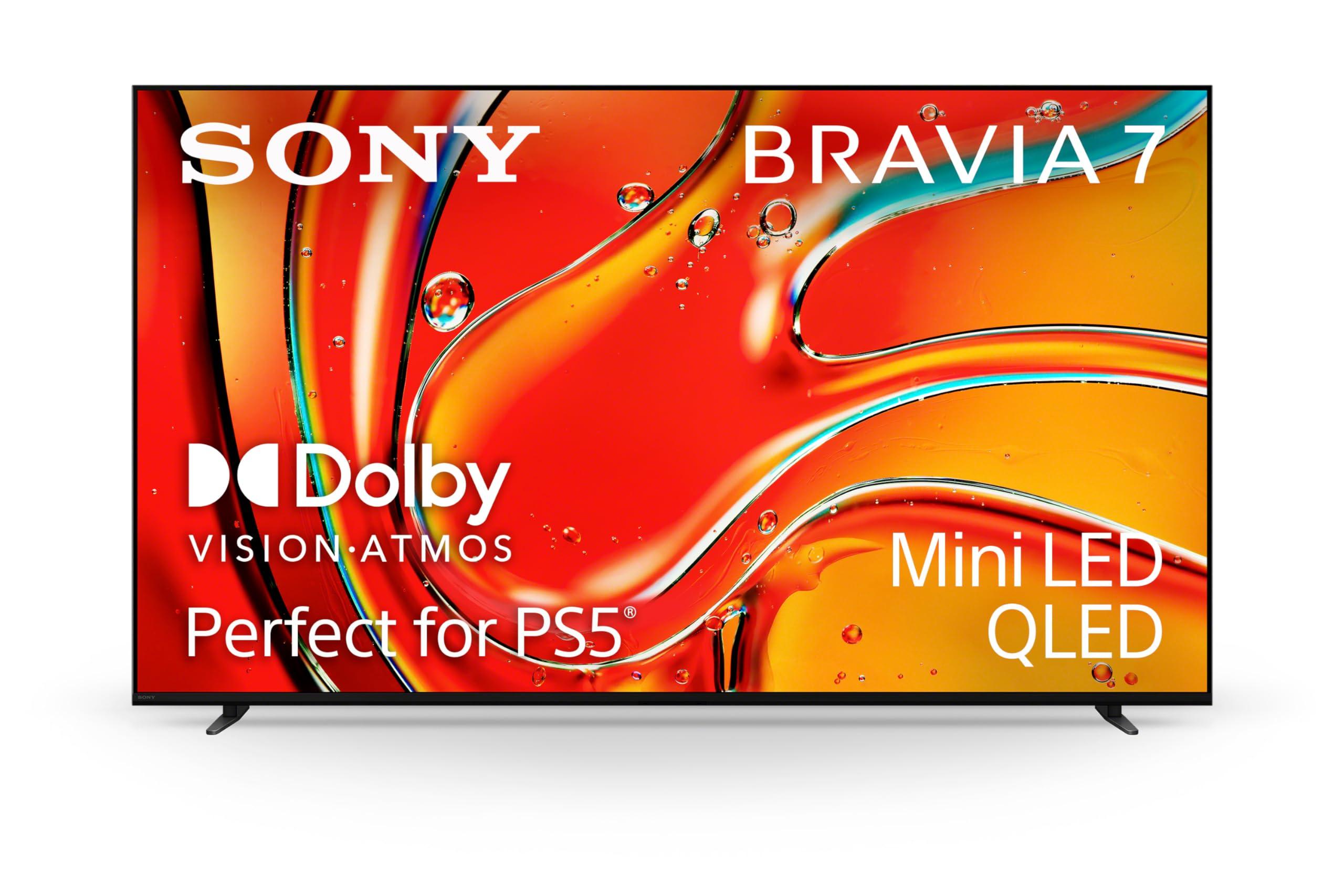 Sony Sony BRAVIA 7 65-Inch 4K Ultra HD QLED LCD Smart TV with Mini LED Backlight, Dolby Vision HDR, PS5 Features, Google TV (2024 Model, K-65XR70)
