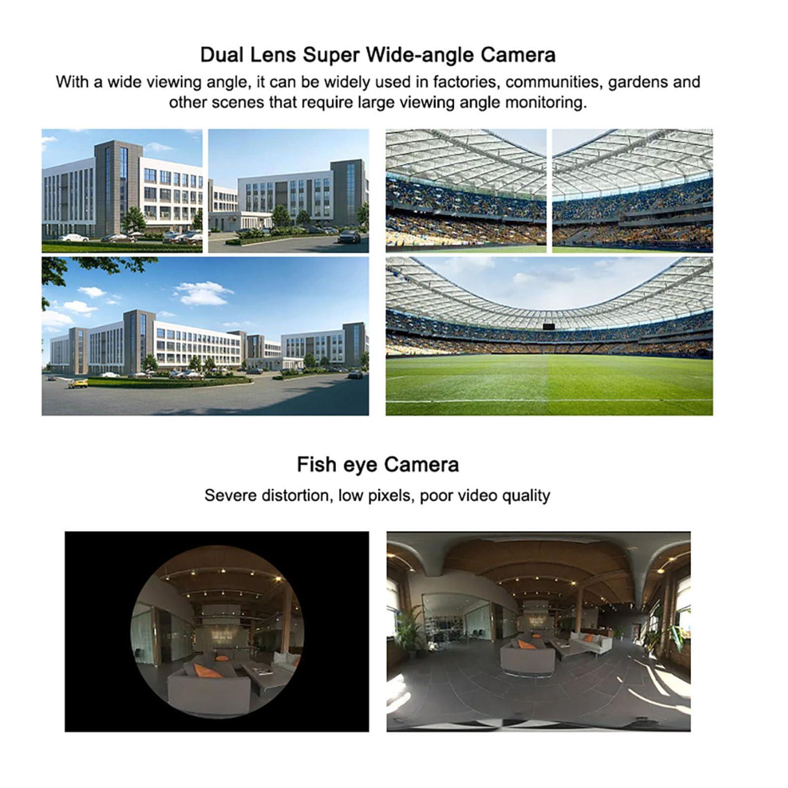 Heayzoki Heayzoki Solar Security Camera, 4K 8MP Dual Lens Full Color Night Motion Detection 4G Network Surveillance Camera with 180 Video Screen, Human Shape Recognition, Solar Panel, IP66