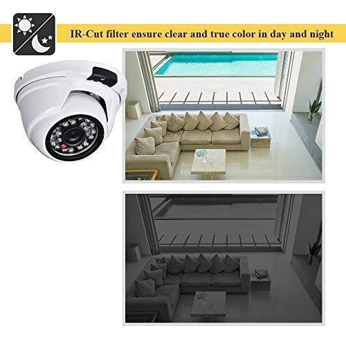 EVERSECU EVERSECU 2pcs 1080P HD Analog Dome Camera + 1pcs 5MP 4CH HD Hybrid DVR