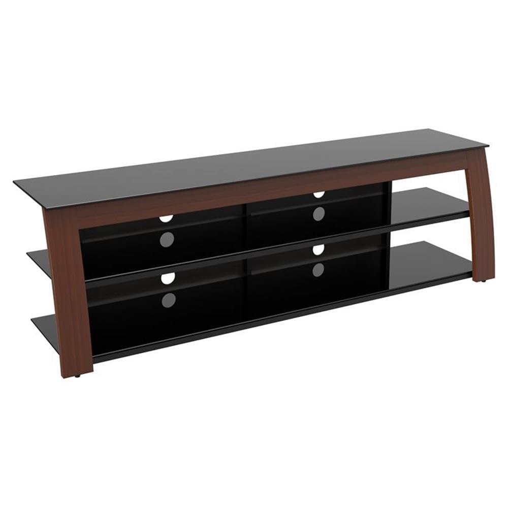 AVF AVF Contemporary Wood Glass Steel TV Stand for TVs 32\" to 90\" in Black/Walnut