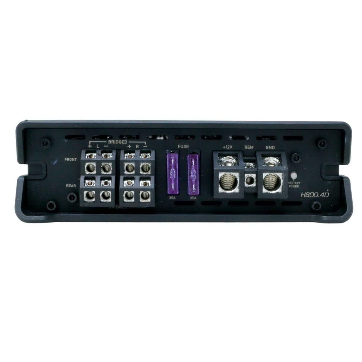 Cerwin Vega Mobile CV Cerwin Vega 4 Channel Full Range Digital Amplifier - 800W RMS, Class D Amp with Selectable Crossovers, High Efficiency, 4CH/2CH Modes for Superior Car Audio, Compact and Versatile Design - H800.2D