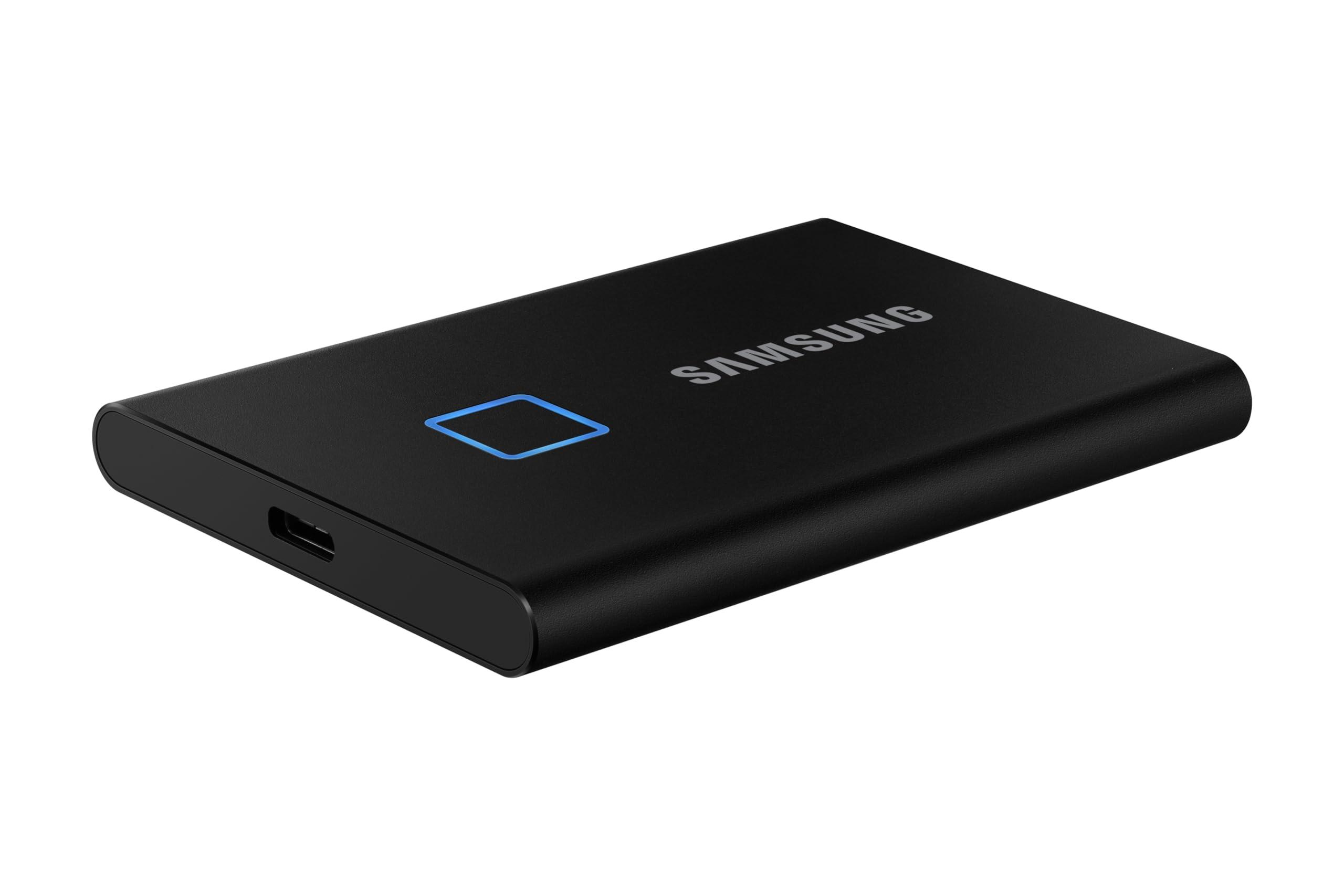 SAMSUNG SAMSUNG T7 Touch Portable SSD 2TB ,up to 1050MB/s, USB 3.2 External Solid State Drive, Black (MU-PC2T0K/WW)