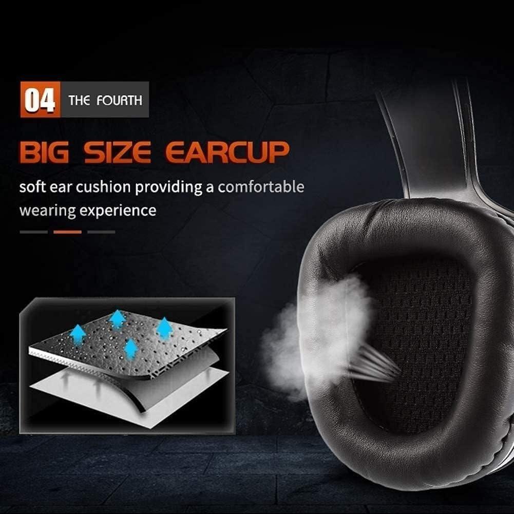 PiMex PiMex High-end USB PS4 Headset, 7.1 Surround Sound PC Gaming Headset with Cable and Noise Cancelling Mic Headphones for Laptops, Computer,with RGB Light (Color : B)