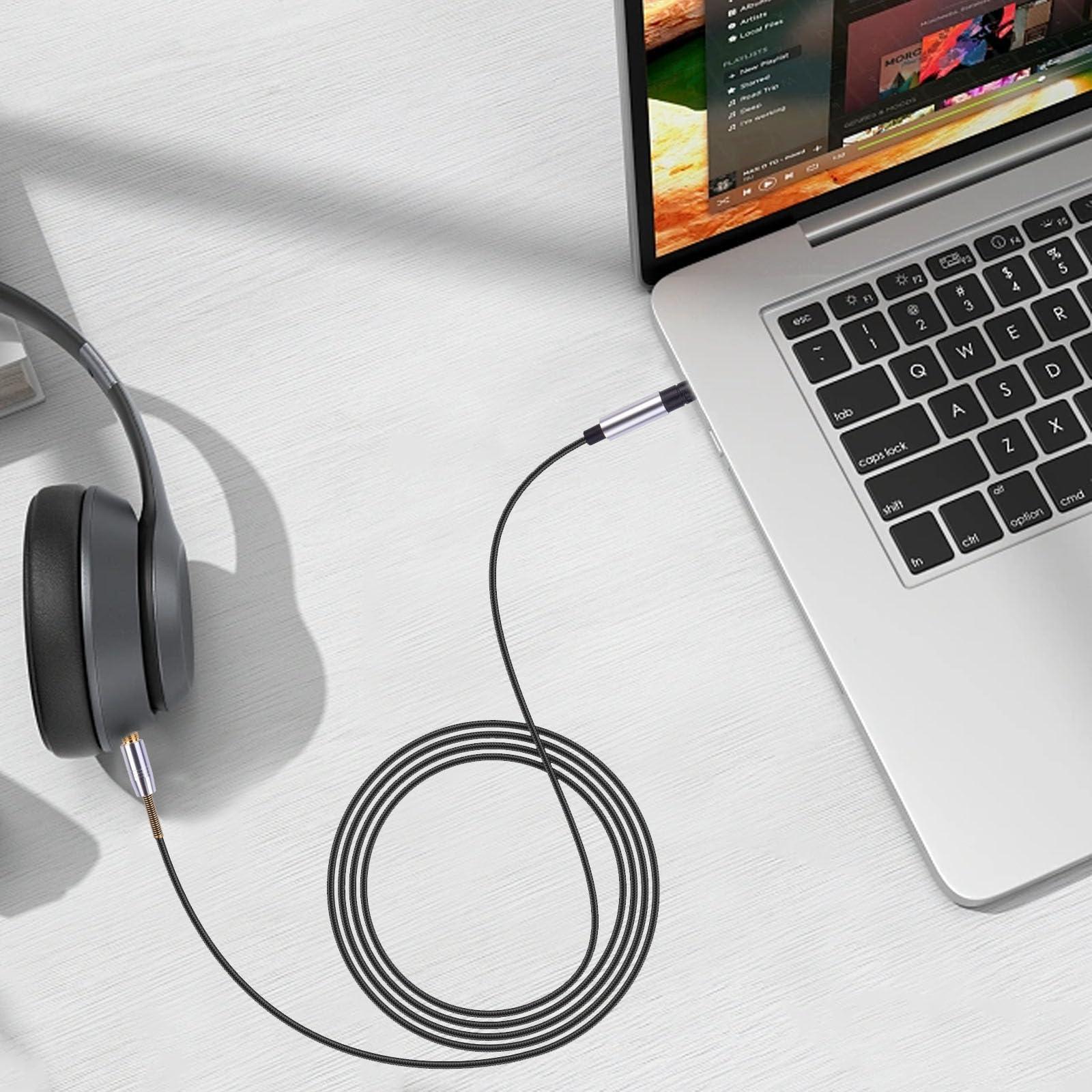 Zosvoses Zosvoses Momentum 4 Cable Compatible with Sennheiser Momentum 4/3/2.0, HD1 On-Ear, HD 400S/450BT, PXC 550/550-II, ACCENTUM Plus Headphones, 3.5mm Audio Cable Headset with 6.35mm Adapter, 6.6ft