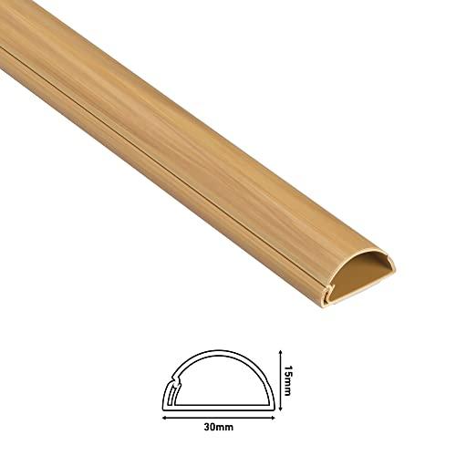 D-Line D-Line 1D3015O/8 Mini Trunking, 8X 1-Meter Lengths, Oak-Effect
