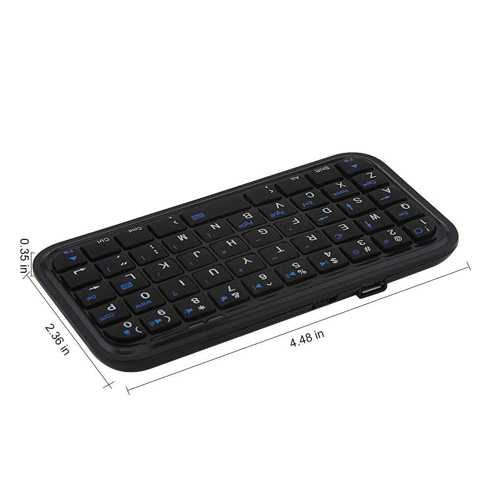 FLY WAY Bluetooth 3.0 Keyboard,Rechargeable Mini Slim Travel Size Wireless Pocket Keypad Small Portable 49 Keys Keyboard for PC Notebook Tablets Smartphones