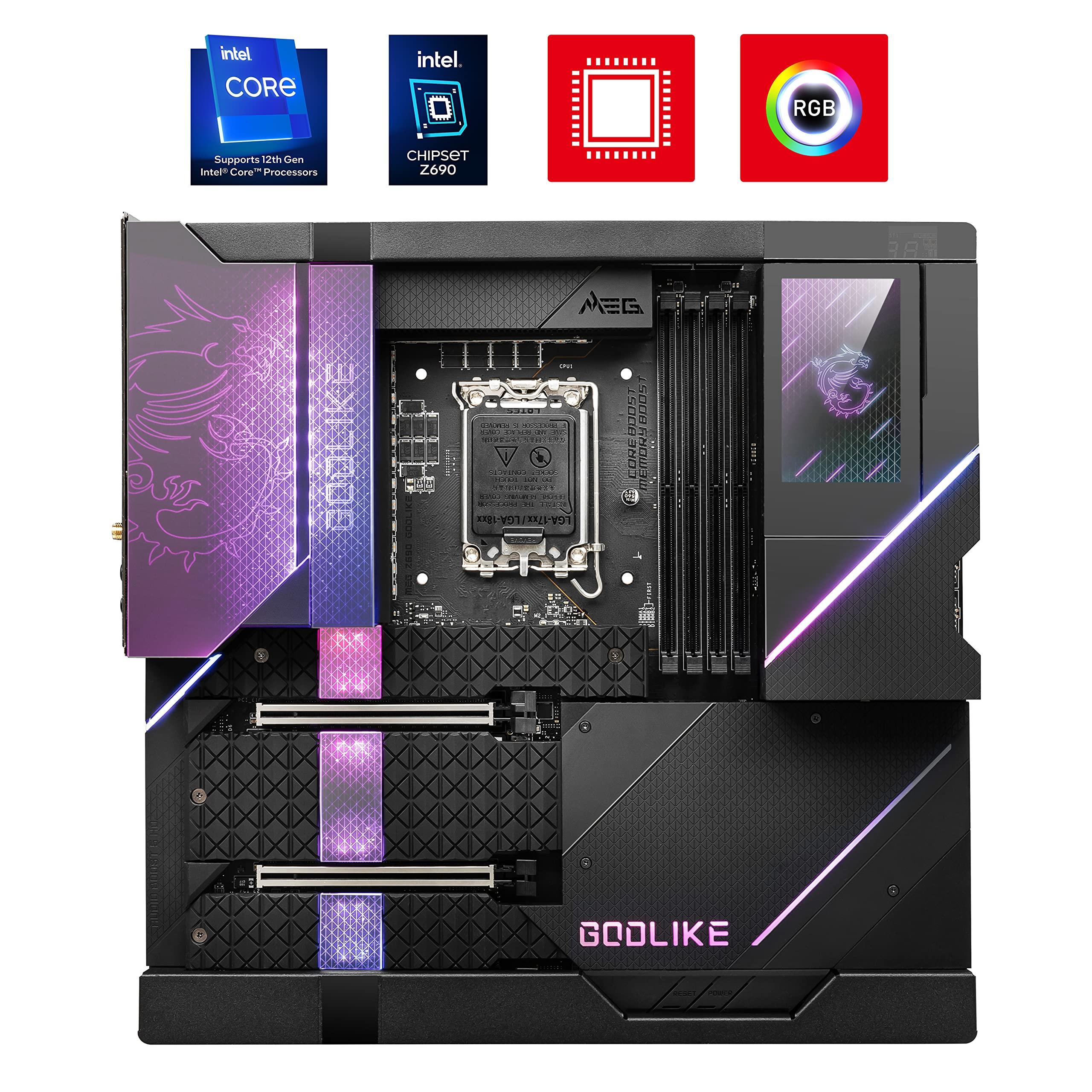 MSI MSI MEG Z690 GODLIKE Gaming Motherboard (E-ATX, 12th Gen Intel Core, LGA 1700 Socket, DDR5, PCIe 5, 10G LAN, M.2 Slots, Wi-Fi 6E)