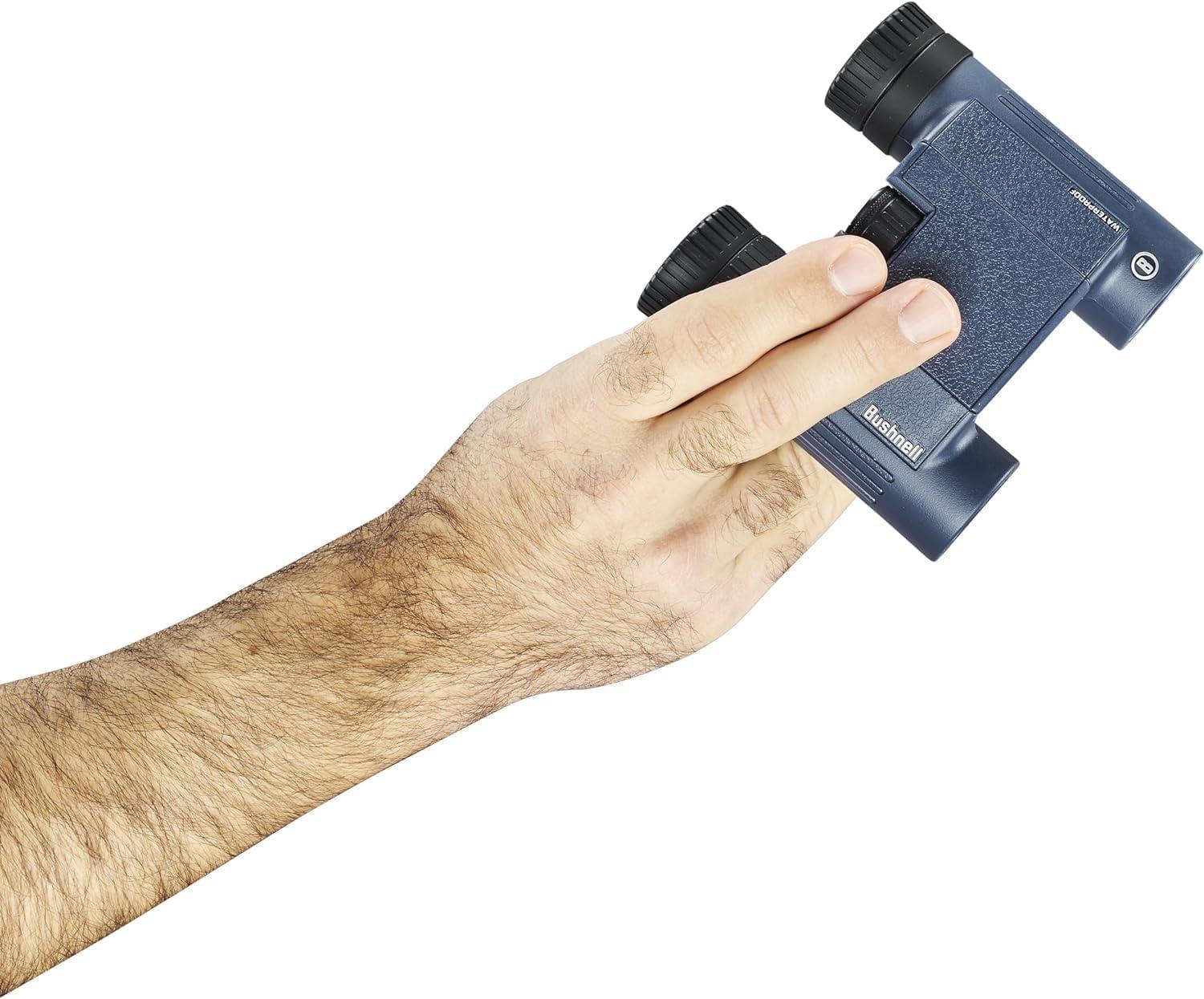 Bushnell Bushnell H2O 8x25mm Binoculars, Waterproof and Fogproof Binoculars for Boating, Hiking, and Camping + Harness + Microfiber Cleaning Cloth