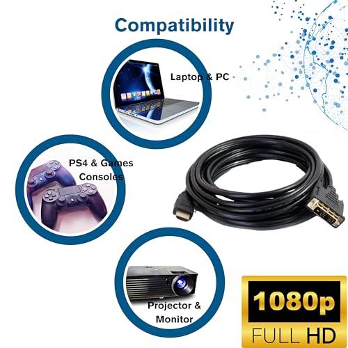 C2G/ Cables To Go C2G/ Cables To Go C2G DVI to HDMI Cable, HDMI Adapter, DVI-D Male to HDMI Male, 1080p, Gold Plated for PS4 & PS3, 4.9 Feet (1.5 Meters), Black, Cables to Go 42515