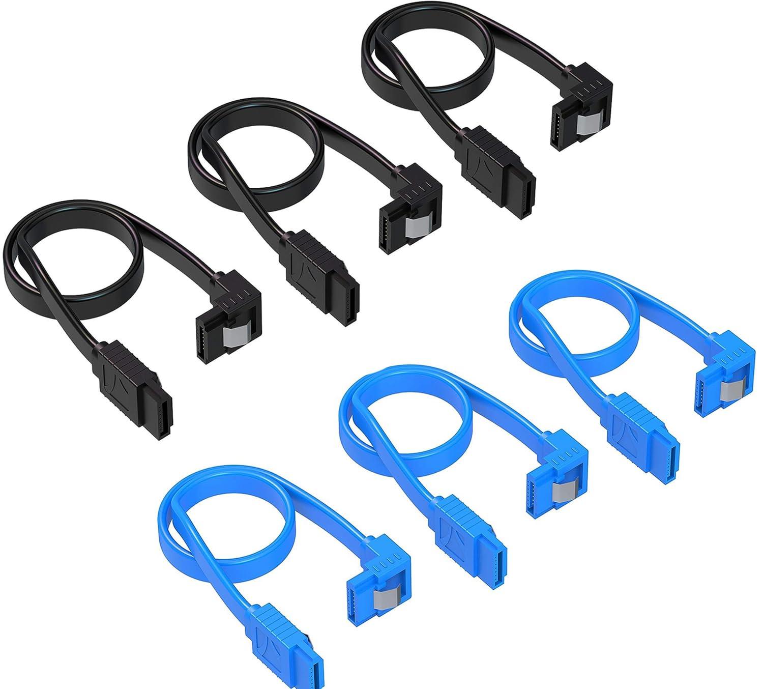 SABRENT SABRENT SATA III (6 Gbit/s) Right Angle Data Cable with Locking Latch + SATA III (6 Gbit/s) Right Angle Data Cable with Locking Latch