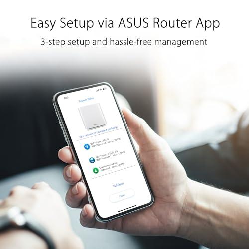 ASUS ASUS ZenWiFi Whole-Home Tri-band Mesh WiFi 6E System (ET9 3PK), Coverage up to 7,800 sq.ft, 7800Mbps, new 6GHz band, AiMesh, Lifetime Free Internet Security, Parental Control, EasySetup, Instant Guard