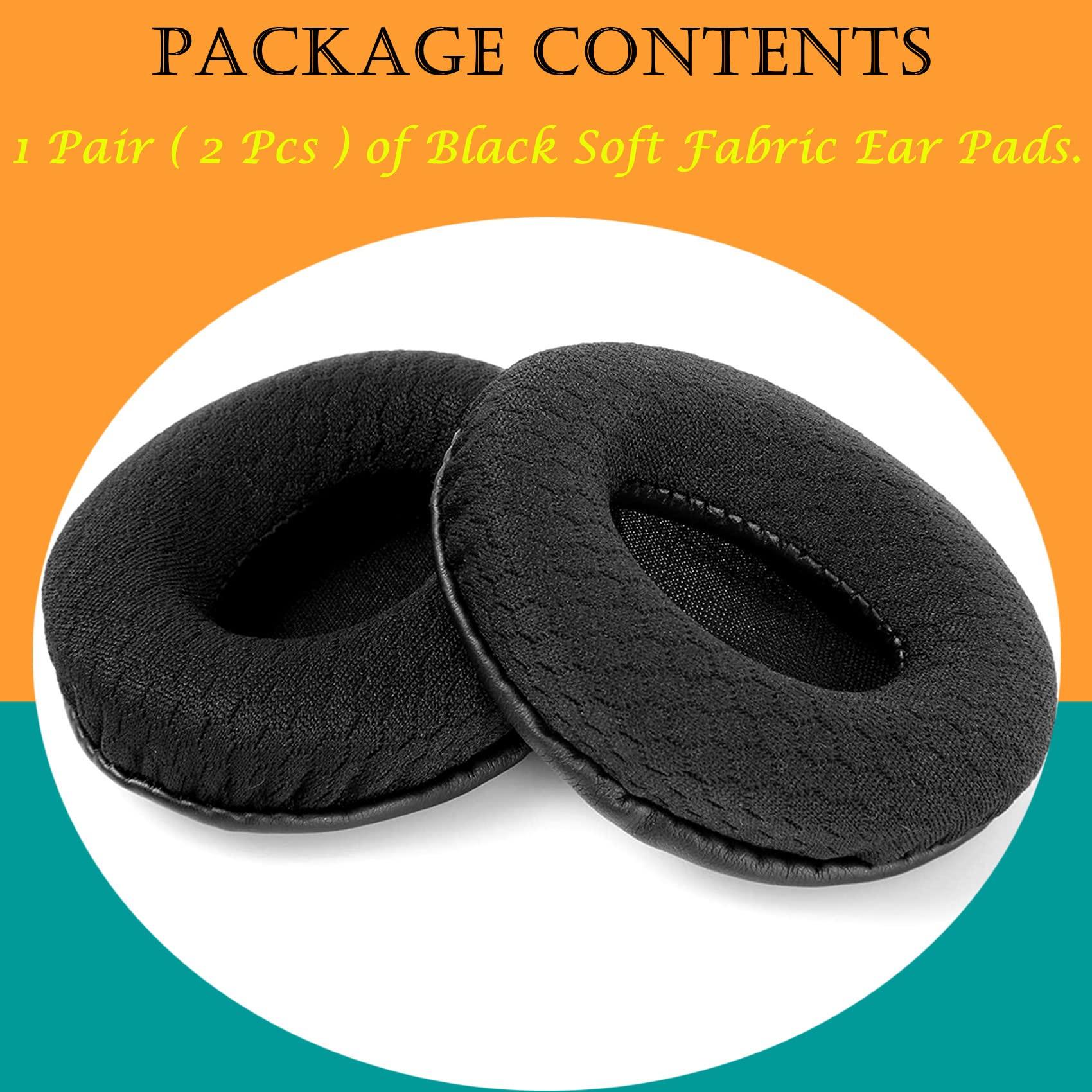 TaiZiChangQin TaiZiChangQin NC100 Upgrade Ear Pads Ear Cushions Replacement Compatible with JVC HA-NC100 NC100 HA NC100 Headphone ( Fabric Earpads Black )