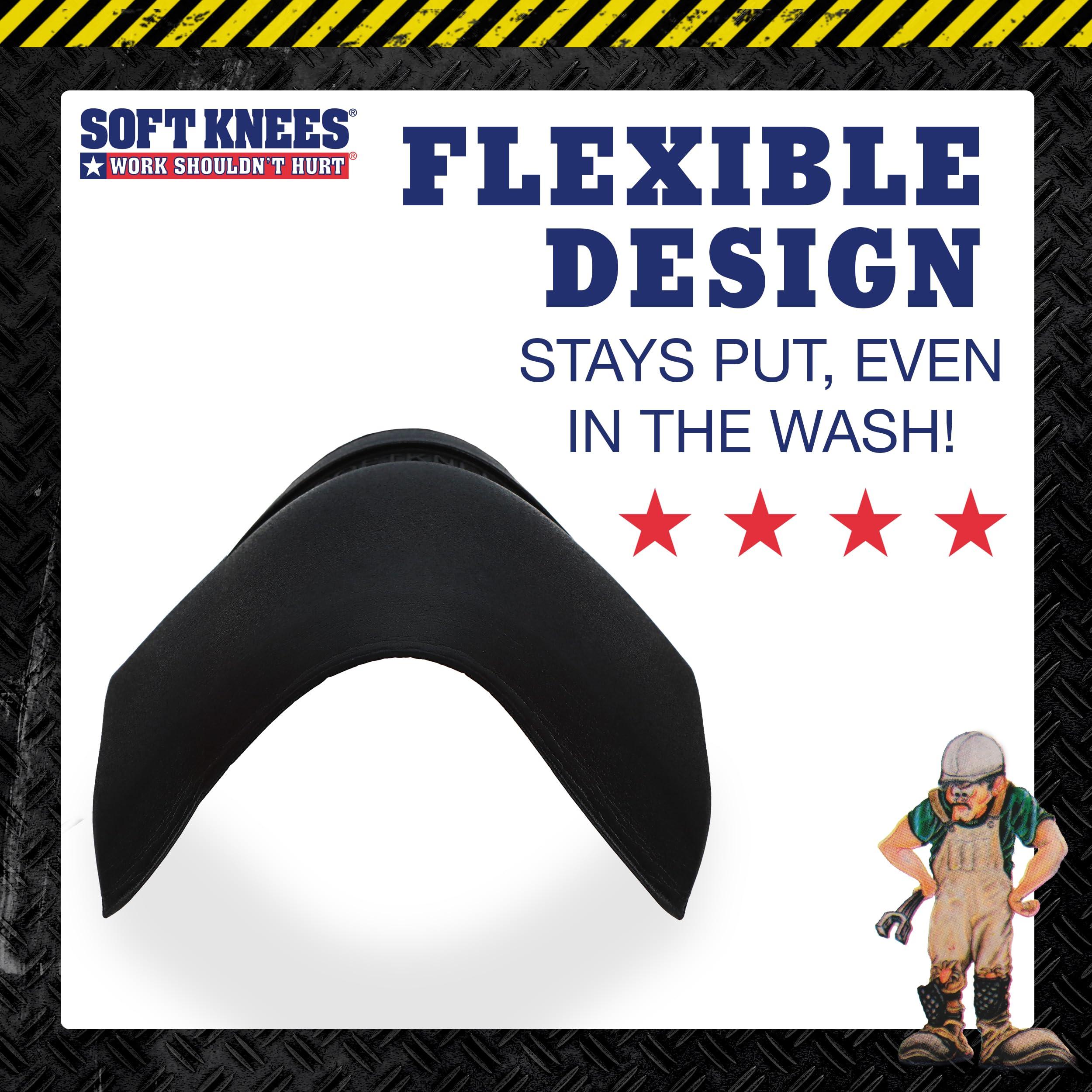 Soft Knees Soft Knees No-Strap Knee Pads for Work, 6 x 9 Knee Pads for Men Construction | Knee Pad Inserts for Work Pants With Double Knee | Soft Work Knee Pads for Men Construction