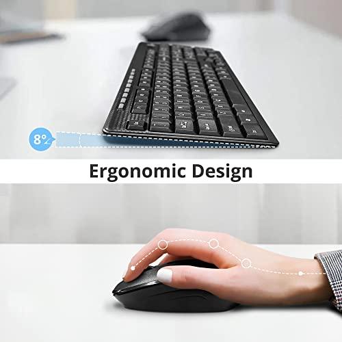 SIIG SIIG Jk-WR0T12-S1 Standard Size 102Key Wireless Keyboard with 3Button Wireless Optical Mouse, Black