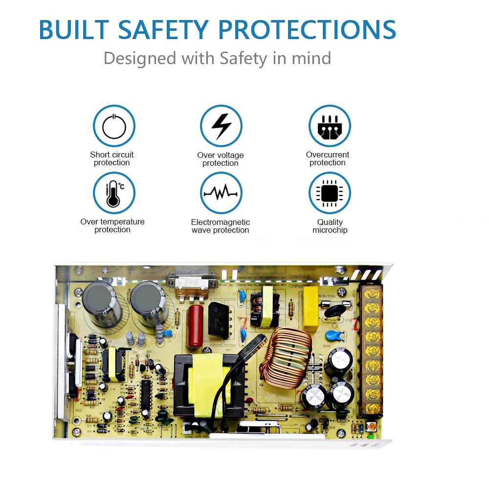 SHNITPWR SHNITPWR 24V Power Supply 10A 240W AC DC Adapter, DC 24 Volt 10 Amp Switching Power Converter Transformer LED Driver 110V / 220V AC in for LED Light Strip 3D Printer CCTV Security System LCD Monitor