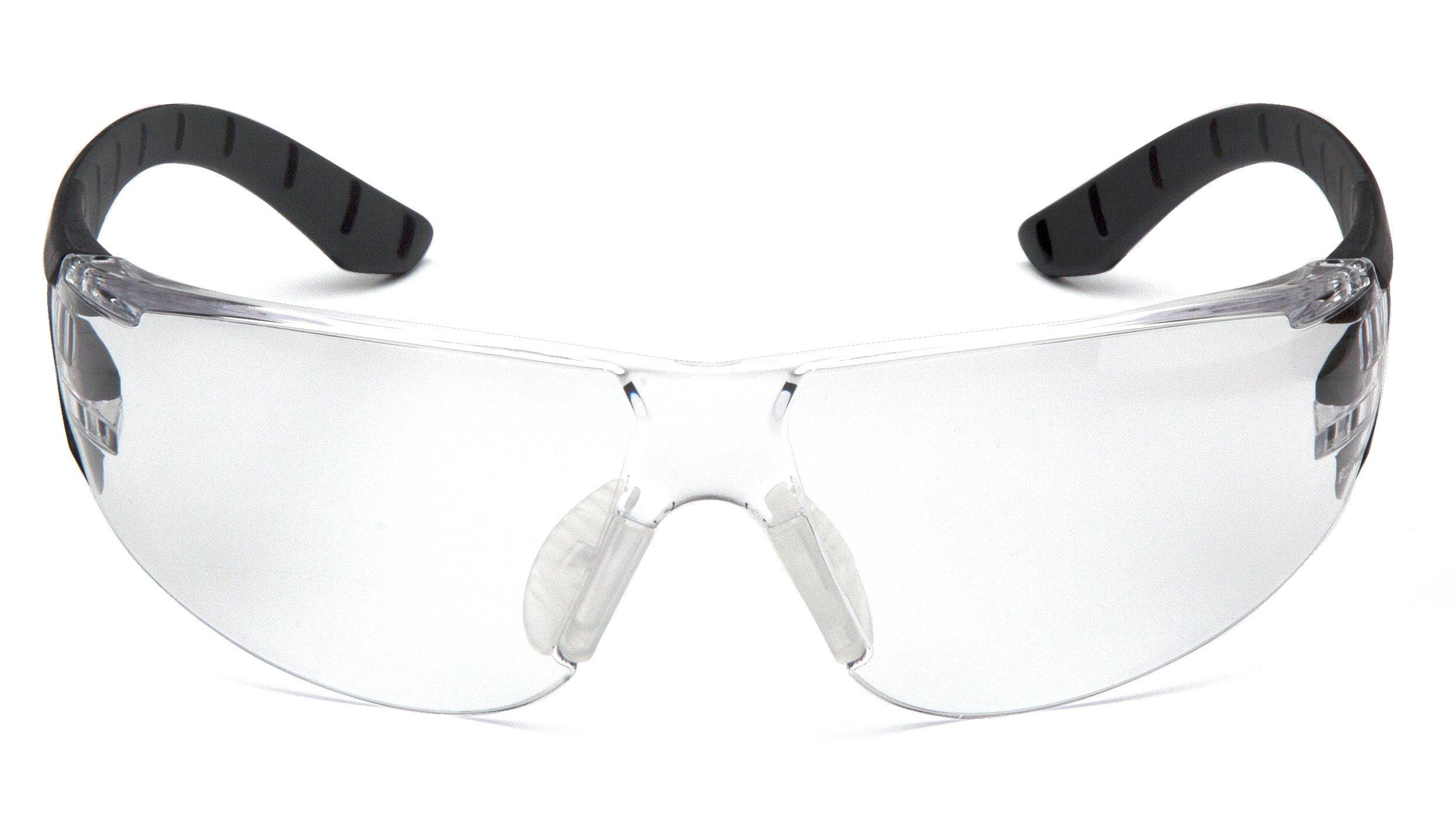 Pyramex Safety Pyramex Endeavor Plus Safety Glass Black/Gray Frame Clear Anti-Fog Lens