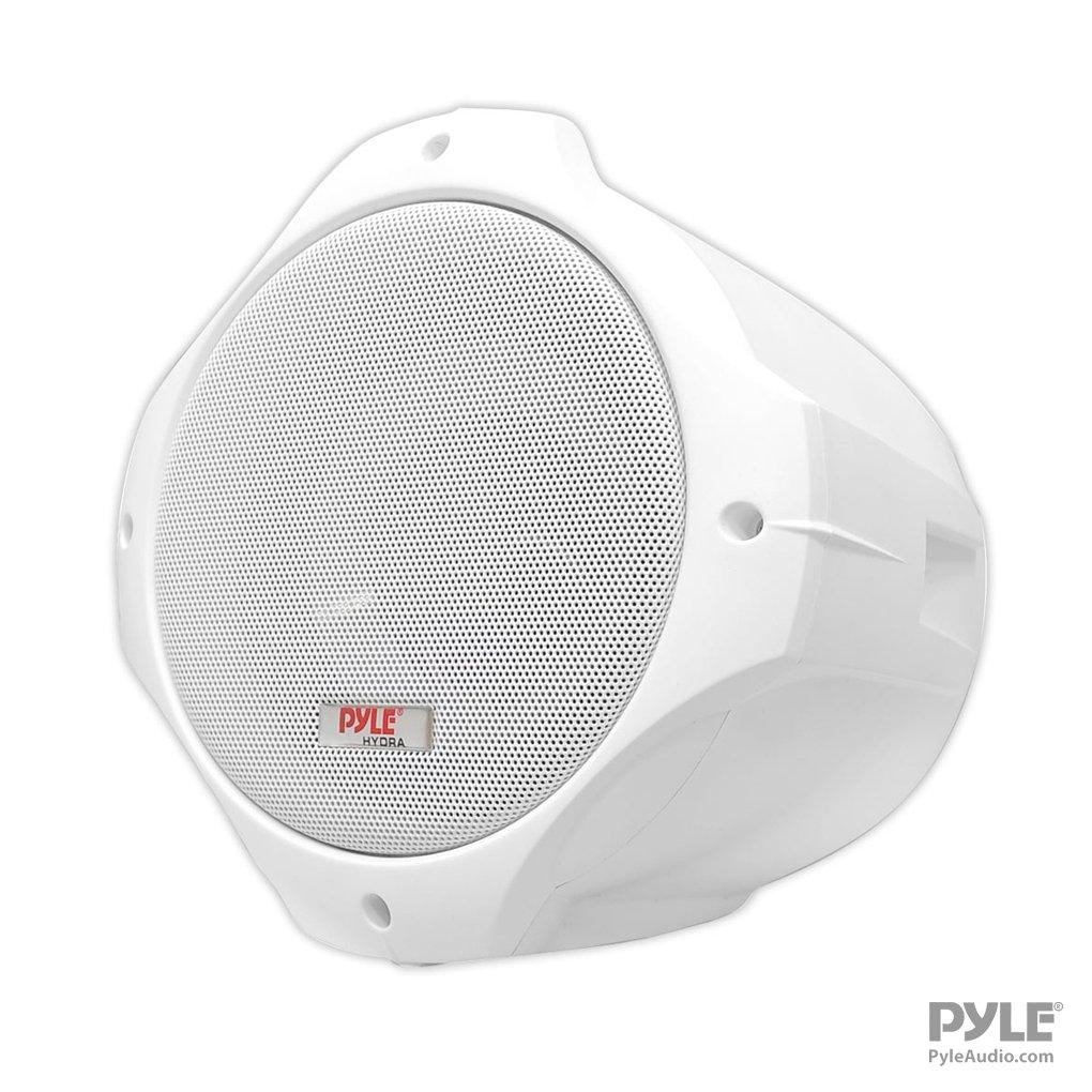 Pyle Pyle Waterproof Marine Wakeboard Tower Speakers - 8in Dual Subwoofer Speaker Set and 1 Tweeter with 300 Watt Power - 2-way Boat Audio Stereo System with Mounting Bracket - 1 Pair - Pyle PLMRW85