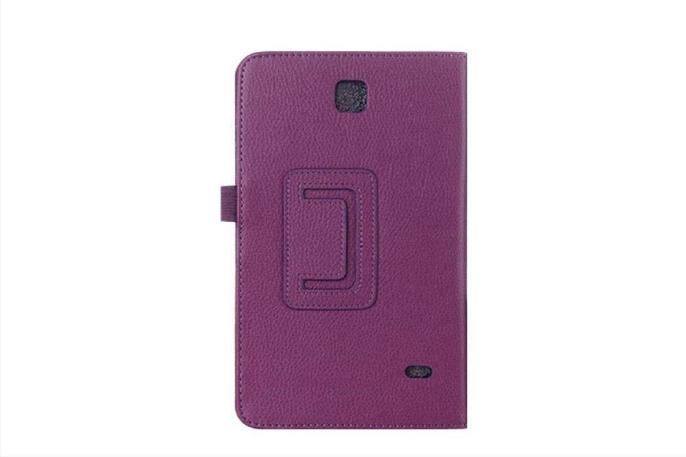 BSTLY Tablet Case for Samsung Galaxy Tab4 7.0 T230 Leather case Litchi Pattern Bracket Tablet Computer case T231 Protective Cover Purple Applicable to T230/T231/T235