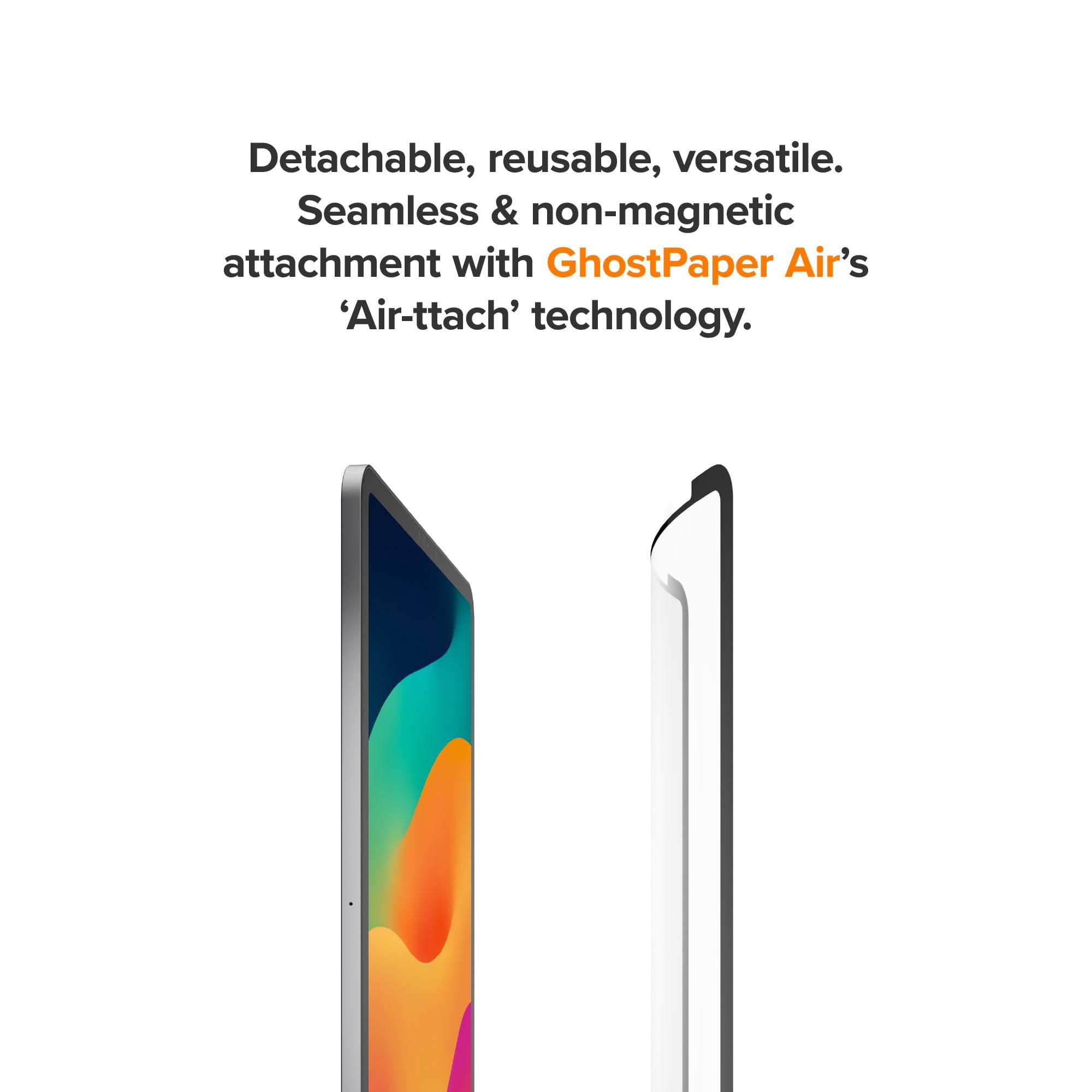 UPPERCASE UPPERCASE GhostPaper Air with Air-ttach Mounting Technology Premium Paper Feel Writing Sketching Surface Screen Protector, compatible with iPad Pro 12.9 in (2018 2020 2021 2022 Gen 3/4/5/6)