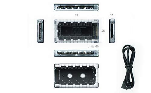 MICRO CONNECTORS MICRO CONNECTORS 11-Port ARGB Splitter Hub for Fan and Light (S08-12ARGB)