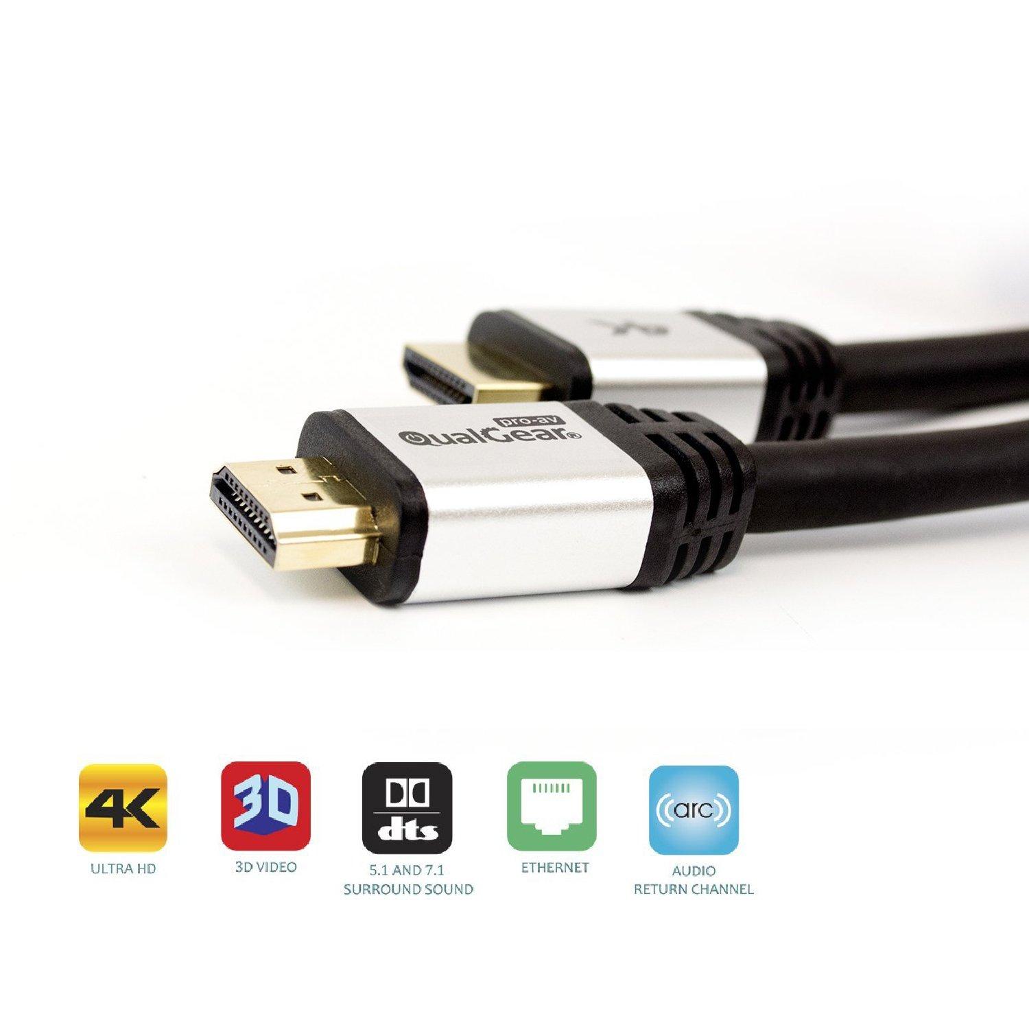 QualGear QualGear HDMI 2.0 Cable 40\' High Speed HDMI 2.0 Cable with Ethernet 40\' - Black (QG-CBL-HD20-40FT)