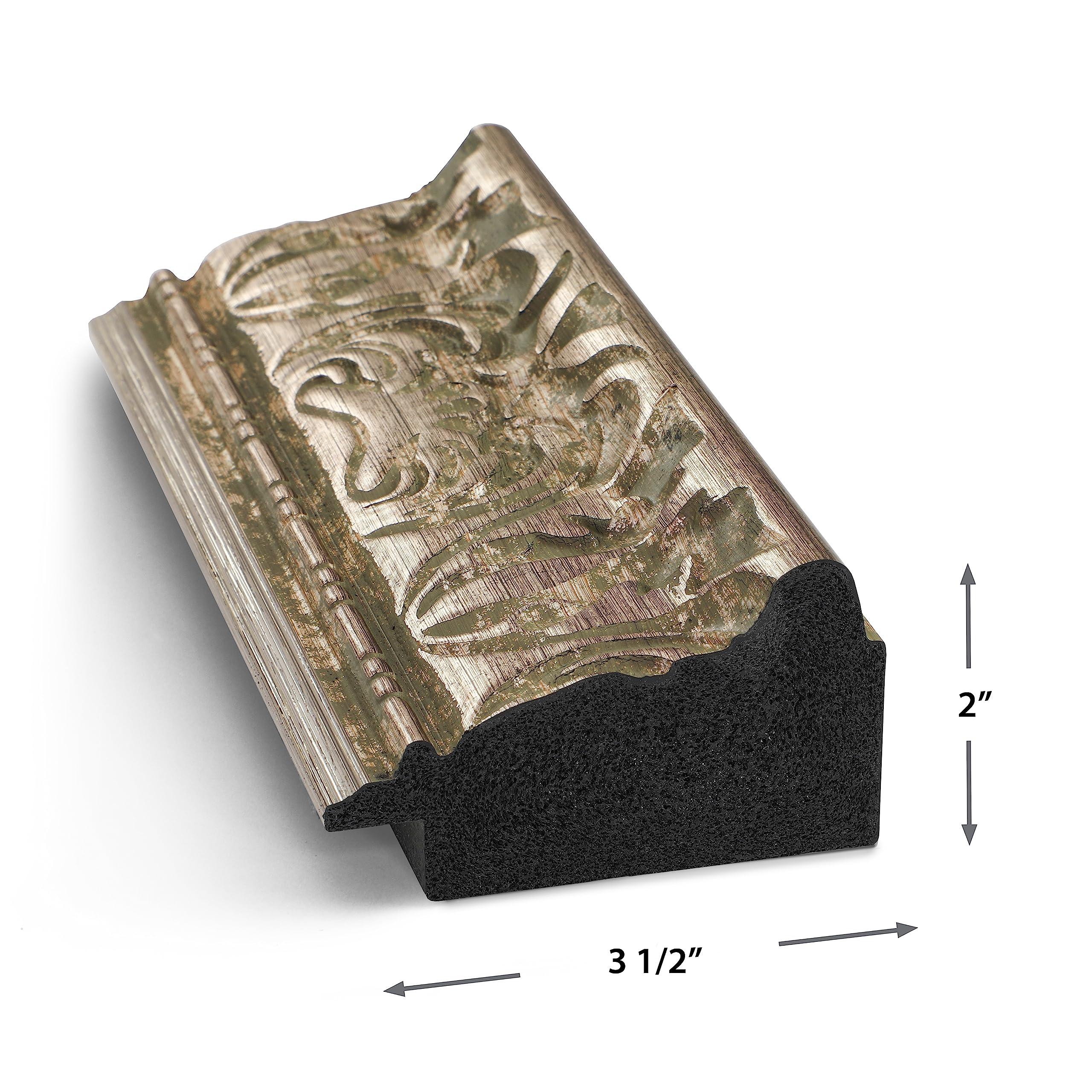 Frame My TV Frame My TV Deco TV Frames - Tuscan Silver Smart Frame Compatible ONLY with Samsung The Frame TV (43\", Fits 2021-2024 Frame TV)